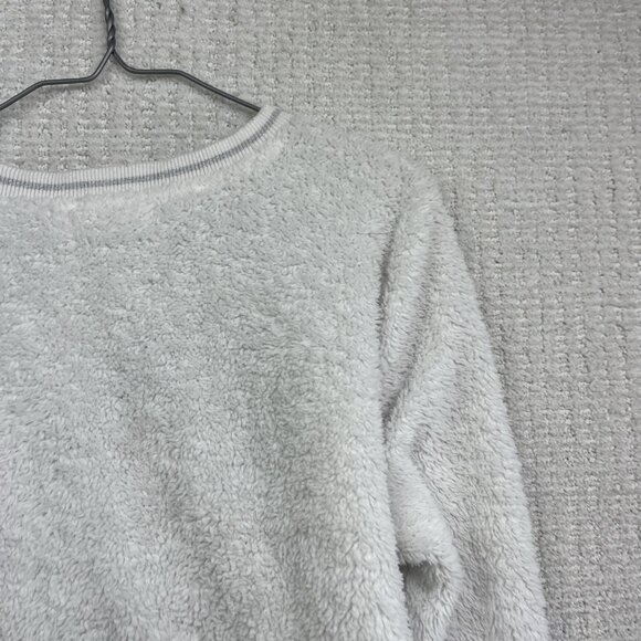Weekend Edition Just Peachy Sweater Women’s Sz S Fuzzy Sherpa Fleece Cozy Comfy - Picture 13 of 14